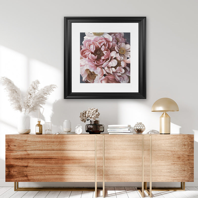 Shop Summer Florals (Square) Art Print-Botanicals, Florals, Pink, Square, View All-framed painted poster wall decor artwork