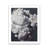 Shop Les Fleurs Art Print-Blue, Botanicals, Florals, Portrait, Rectangle, View All, White-framed painted poster wall decor artwork
