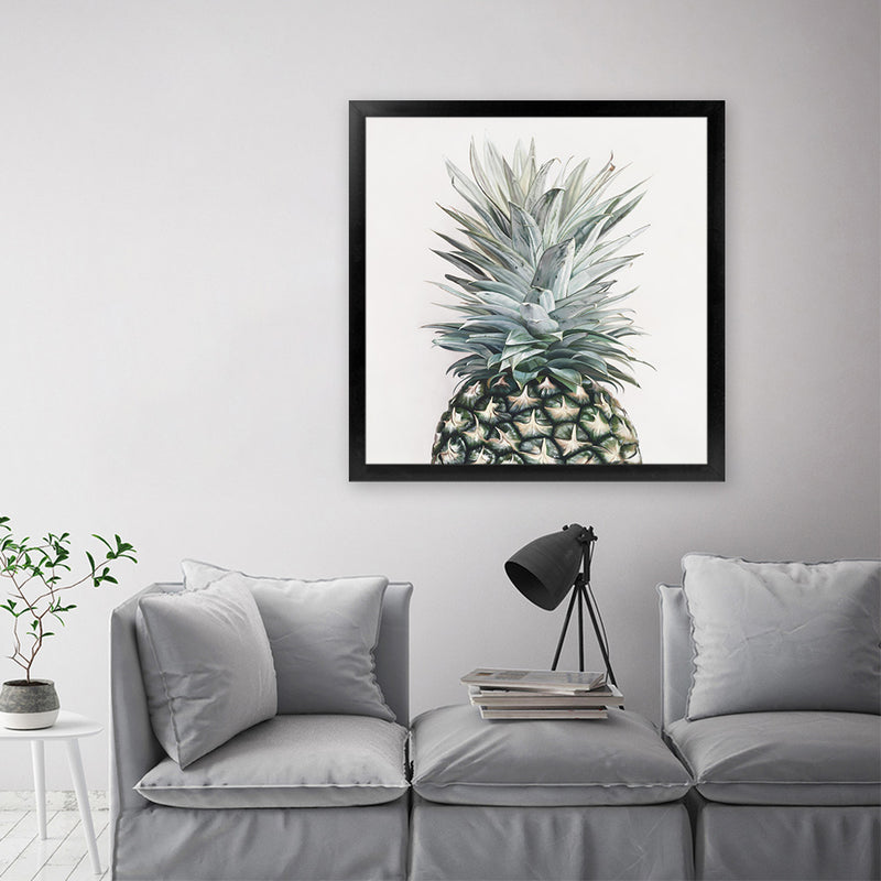 Shop Pineapple (Square) Art Print-Green, Square, Tropical, View All-framed painted poster wall decor artwork