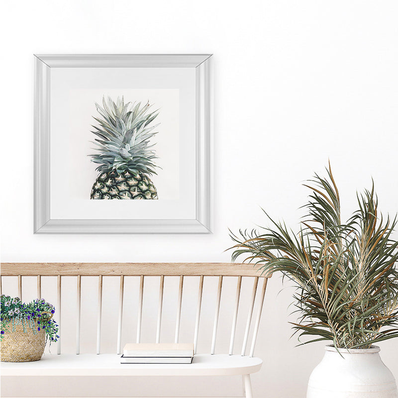 Shop Pineapple (Square) Art Print-Green, Square, Tropical, View All-framed painted poster wall decor artwork