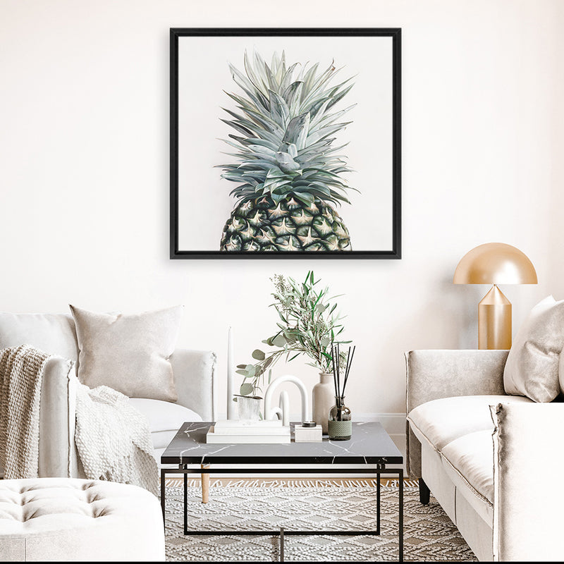 Shop Pineapple (Square) Canvas Art Print-Green, Square, Tropical, View All-framed wall decor artwork