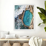 Shop Bronte Ocean Pool I Photo Art Print-Blue, Coastal, Nature, Photography, Portrait, View All-framed poster wall decor artwork