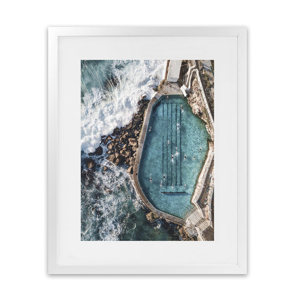 Shop Bronte Ocean Pool II Photo Art Print-Blue, Coastal, Nature, Portrait, View All-framed poster wall decor artwork