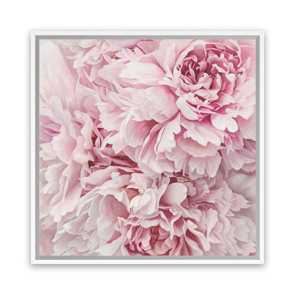 Shop Pretty Peonies (Square) Canvas Art Print-Botanicals, Florals, Pink, Square, View All-framed wall decor artwork