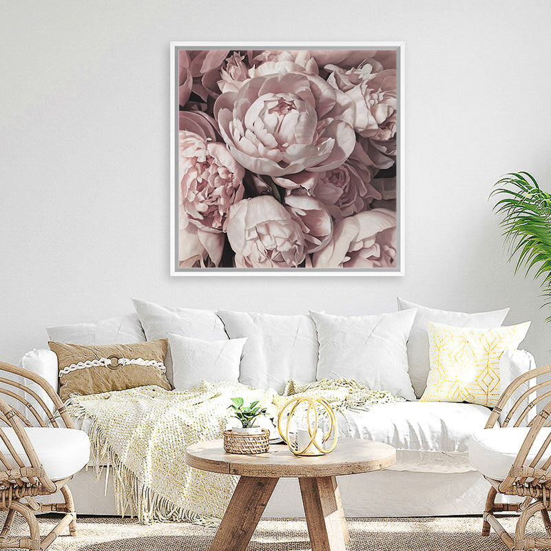 Shop Peony Buds (Square) Canvas Art Print-Botanicals, Florals, Pink, Square, View All-framed wall decor artwork