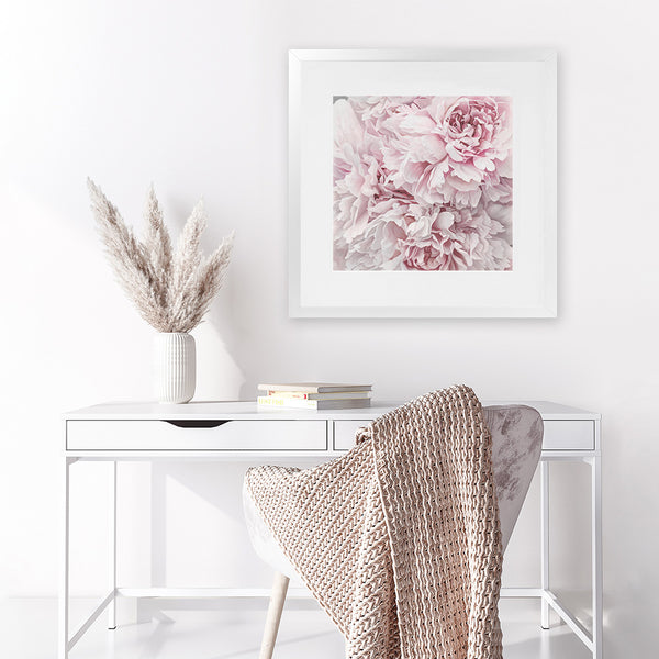 Shop Pretty Peonies II (Square) Art Print-Botanicals, Florals, Pink, Square, View All-framed painted poster wall decor artwork