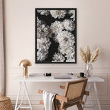 Shop Vintage Blooms II Canvas Art Print-Black, Botanicals, Florals, Portrait, Rectangle, View All-framed wall decor artwork