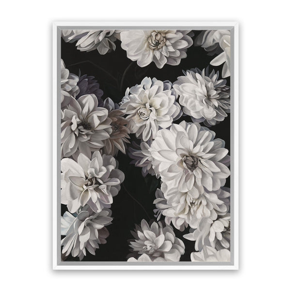 Shop Vintage Blooms II Canvas Art Print-Black, Botanicals, Florals, Portrait, Rectangle, View All-framed wall decor artwork