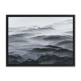 Shop Abstract Mountain Range Canvas Art Print-Black, Coastal, Grey, Landscape, Nature, Scandinavian, View All-framed wall decor artwork