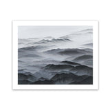 Shop Abstract Mountain Range Art Print-Black, Coastal, Grey, Landscape, Nature, Scandinavian, View All-framed painted poster wall decor artwork