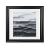 Shop Abstract Mountain Range II (Square) Art Print-Black, Coastal, Grey, Nature, Scandinavian, Square, View All-framed painted poster wall decor artwork