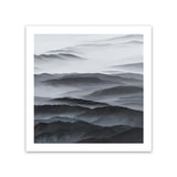 Shop Abstract Mountain Range II (Square) Art Print-Black, Coastal, Grey, Nature, Scandinavian, Square, View All-framed painted poster wall decor artwork