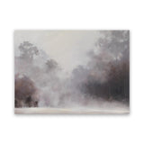 Shop Misty Morning Canvas Art Print-Brown, Grey, Landscape, Scandinavian, View All-framed wall decor artwork