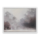 Shop Misty Morning Canvas Art Print-Brown, Grey, Landscape, Scandinavian, View All-framed wall decor artwork