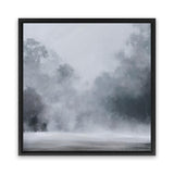Shop Misty Morning II (Square) Canvas Art Print-Abstract, Blue, Grey, Scandinavian, Square, View All-framed wall decor artwork