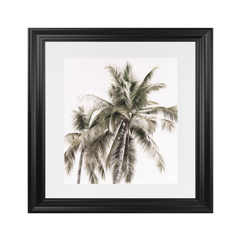 Shop Summer Palms Light I (Square) Art Print-Coastal, Green, Square, Tropical, View All-framed painted poster wall decor artwork