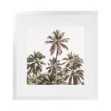 Shop Summer Palms Light II (Square) Art Print-Brown, Coastal, Green, Square, Tropical, View All-framed painted poster wall decor artwork