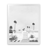 Shop Palms Springs Doorway 3 B&W Art Print-Black, Boho, Botanicals, Coastal, Grey, Portrait, Tropical, View All, White-framed painted poster wall decor artwork