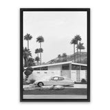 Shop Palm Springs Doorway 2 B&W Canvas Art Print-Black, Coastal, Grey, Portrait, Rectangle, Tropical, View All, White-framed wall decor artwork
