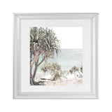 Shop Palm Tree Views (Square) Art Print-Coastal, Green, Neutrals, Square, Tropical, View All-framed painted poster wall decor artwork