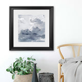 Shop Cloudscape II (Square) Art Print-Blue, Grey, Scandinavian, Square, View All-framed painted poster wall decor artwork