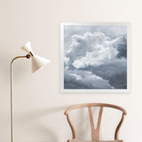 Shop Cloudscape III (Square) Art Print-Blue, Scandinavian, Square, View All-framed painted poster wall decor artwork