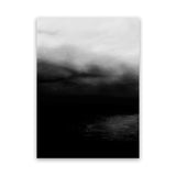 Shop Monochrome Horizon Canvas Art Print-Abstract, Black, Portrait, Rectangle, Scandinavian, View All-framed wall decor artwork