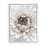 Shop Divine Dahlia III Canvas Art Print-Botanicals, Florals, Hamptons, Portrait, View All, White-framed wall decor artwork