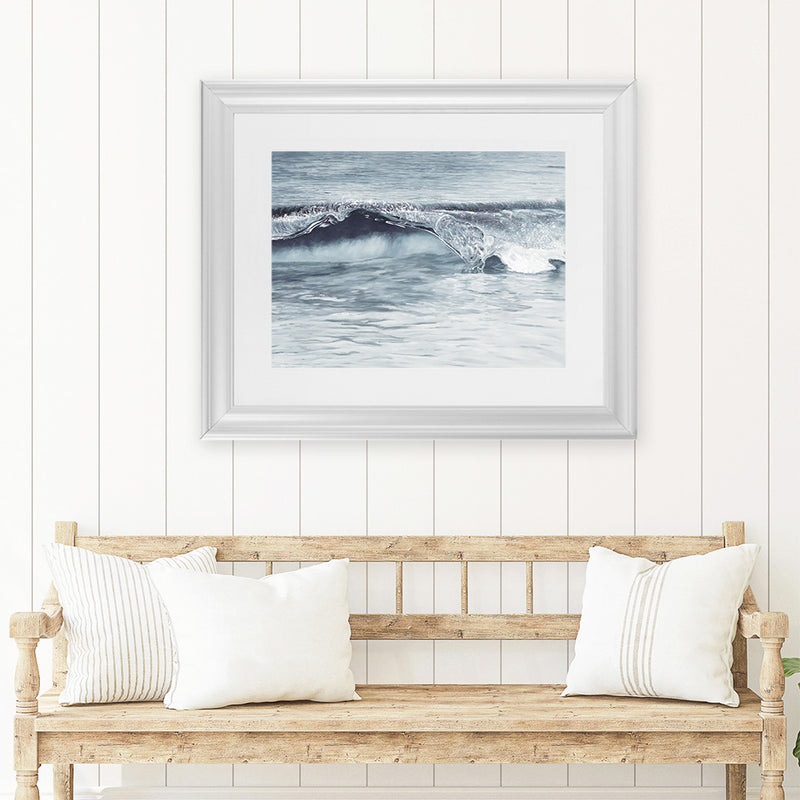 Shop Ocean Wave II Art Print-Blue, Coastal, Horizontal, Landscape, Rectangle, View All-framed painted poster wall decor artwork