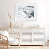 Shop Bondi White Photo Art Print-Blue, Coastal, Horizontal, Landscape, Photography, Rectangle, View All, White-framed poster wall decor artwork
