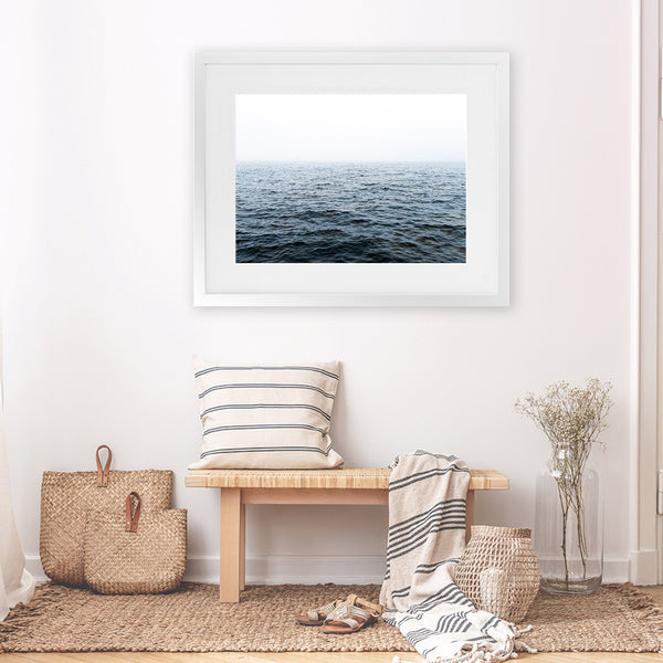 Shop Endless Ocean III Photo Art Print-Blue, Coastal, Horizontal, Landscape, Photography, Rectangle, View All-framed poster wall decor artwork