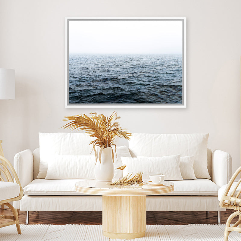 Shop Endless Ocean III Photo Canvas Art Print-Blue, Coastal, Horizontal, Landscape, Photography, Photography Canvas Prints, Rectangle, View All-framed wall decor artwork
