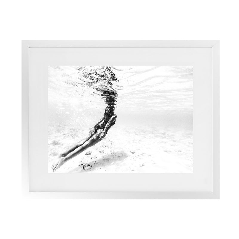 Shop Underwater Photo Art Print-Coastal, Horizontal, Landscape, People, Photography, Rectangle, View All, White-framed poster wall decor artwork