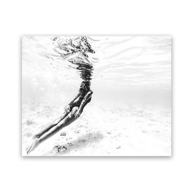 Shop Underwater Photo Art Print-Coastal, Horizontal, Landscape, People, Photography, Rectangle, View All, White-framed poster wall decor artwork