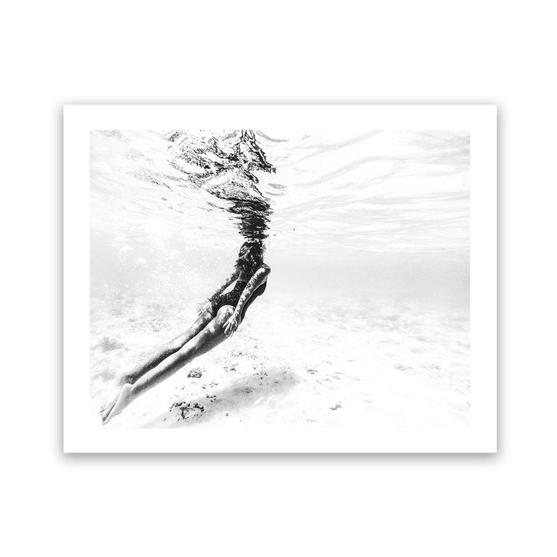 Shop Underwater Photo Art Print-Coastal, Horizontal, Landscape, People, Photography, Rectangle, View All, White-framed poster wall decor artwork