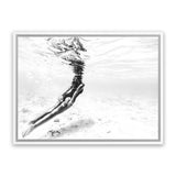 Shop Underwater Photo Canvas Art Print-Coastal, Horizontal, Landscape, People, Photography, Photography Canvas Prints, Rectangle, View All, White-framed wall decor artwork