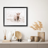 Shop Highland Cow III Photo Art Print-Animals, Baby Nursery, Landscape, Neutrals, Photography, Scandinavian, View All-framed poster wall decor artwork
