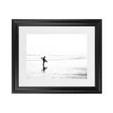 Shop Lone Surfer Photo Art Print-Coastal, Horizontal, Landscape, People, Photography, Rectangle, View All, White-framed poster wall decor artwork