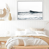Shop Blue Wave Photo Canvas Art Print-Blue, Coastal, Horizontal, Landscape, Photography, Photography Canvas Prints, Rectangle, View All, White-framed wall decor artwork