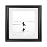 Shop Lone Surfer (Square) Photo Art Print-Coastal, People, Photography, Square, View All, White-framed poster wall decor artwork