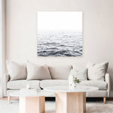Shop Endless Ocean I (Square) Photo Canvas Art Print-Blue, Coastal, Photography, Photography Canvas Prints, Square, View All, White-framed wall decor artwork