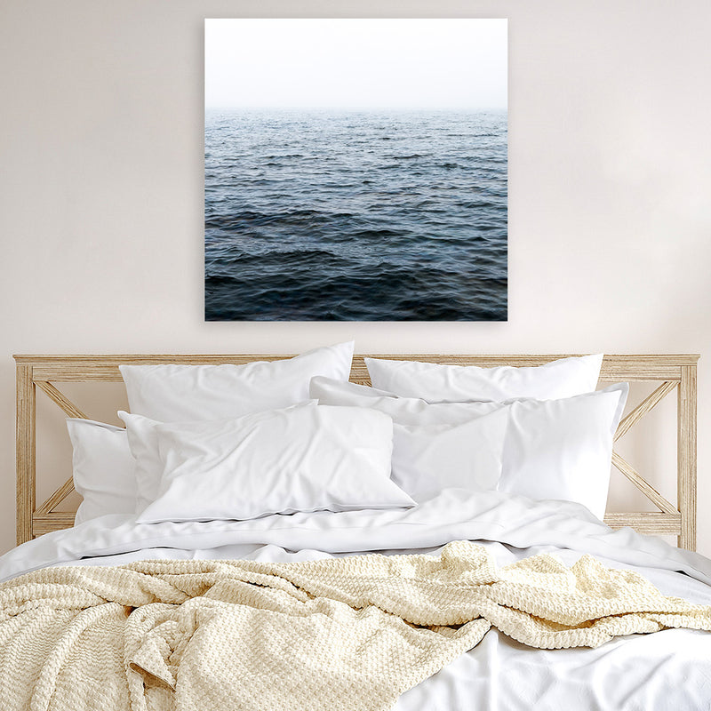 Shop Endless Ocean III (Square) Photo Canvas Art Print-Blue, Coastal, Photography, Photography Canvas Prints, Square, View All-framed wall decor artwork