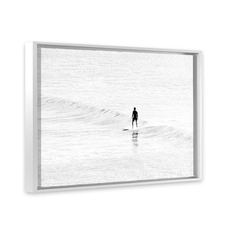 Shop Surfer Photo Canvas Print-Boho, Coastal, Landscape, People, Photography Canvas Prints, View All, White-framed wall decor artwork