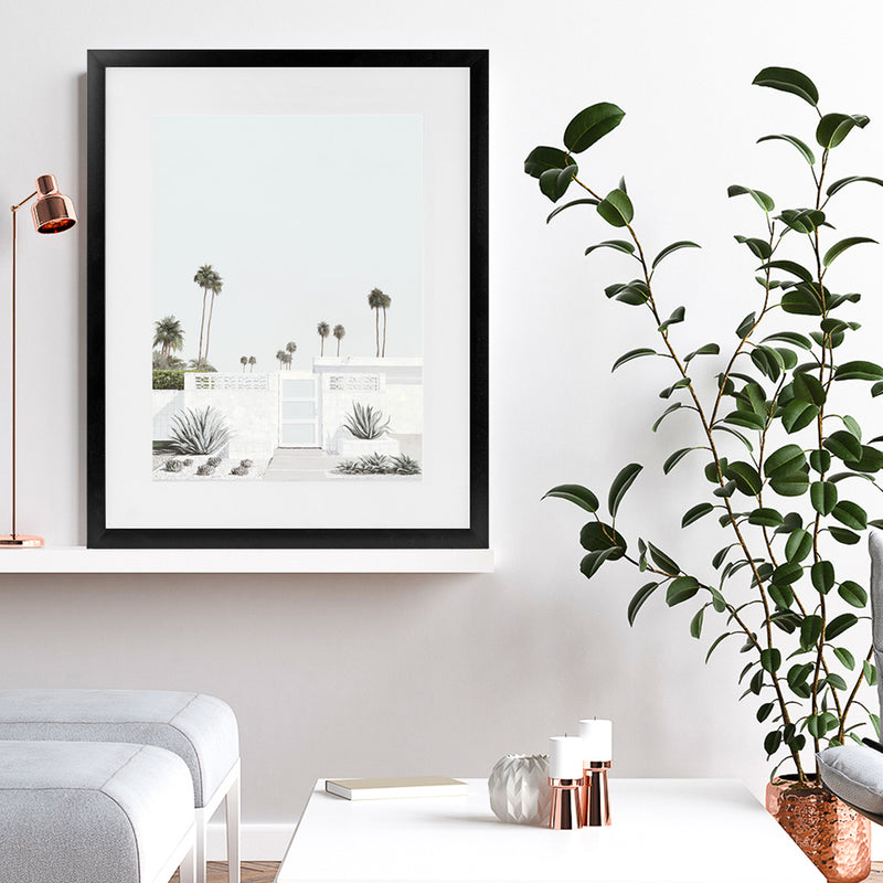 Shop Palm Springs Doorway 3 (Light) Art Print-Boho, Botanicals, Coastal, Neutrals, Portrait, Tropical, View All-framed painted poster wall decor artwork
