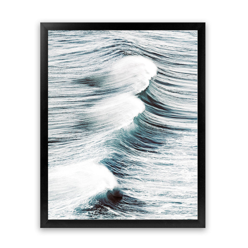 Shop Waves For Days Photo Art Print-Blue, Coastal, Photography, Portrait, View All, White-framed poster wall decor artwork