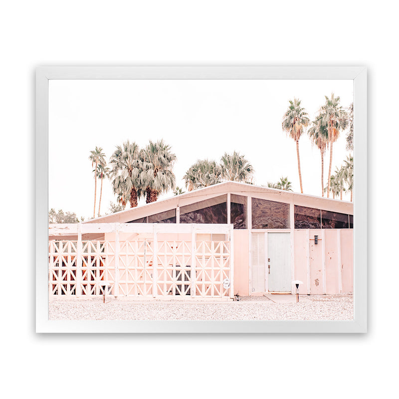 Shop Palm Springs Pink Building Photo Art Print-Boho, Landscape, Neutrals, Photography, Pink, View All-framed poster wall decor artwork