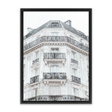 Shop Paris Building I Canvas Art Print-Grey, Hamptons, Portrait, View All, White-framed wall decor artwork