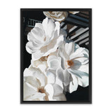 Shop Springtime Blooms Canvas Art Print-Black, Florals, Hamptons, Portrait, View All, White-framed wall decor artwork