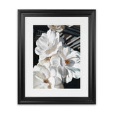 Shop Springtime Blooms Art Print-Black, Florals, Hamptons, Portrait, View All, White-framed painted poster wall decor artwork