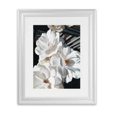 Shop Springtime Blooms Art Print-Black, Florals, Hamptons, Portrait, View All, White-framed painted poster wall decor artwork